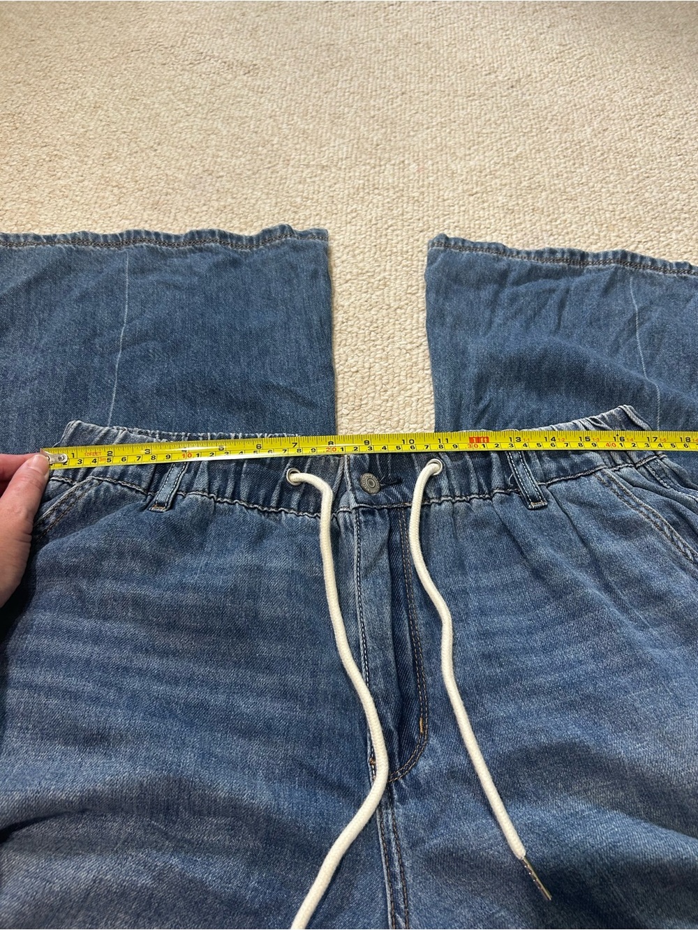 JUDY BLUE MADE TO MOVE WIDE LEG PALAZZO FEATHERWEIGHT ELASTIC WAIST Size 13/31 - Picture 13 of 15